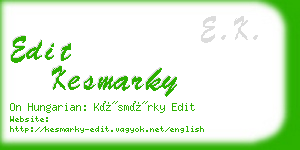 edit kesmarky business card